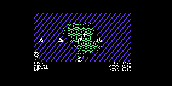 aleksieeben's tweet photo. VIC 20 Ultima I (wip) #vic20 #ultima #portedgames #retrogaming #mos6502 #8bit Ztats, signpost on an island, town https://t.co/FoOKzMX7br