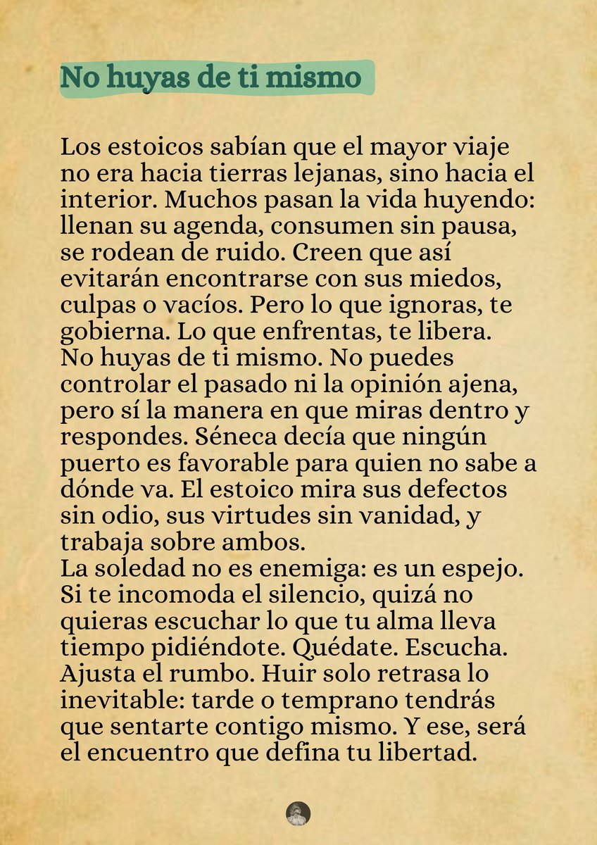 No huyas de ti mismo.