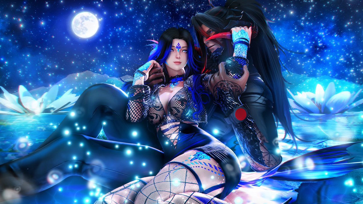 Commission showcase - romantic moment under the starry sky💙✨
✦ #Aura ✦ #GPOSERS