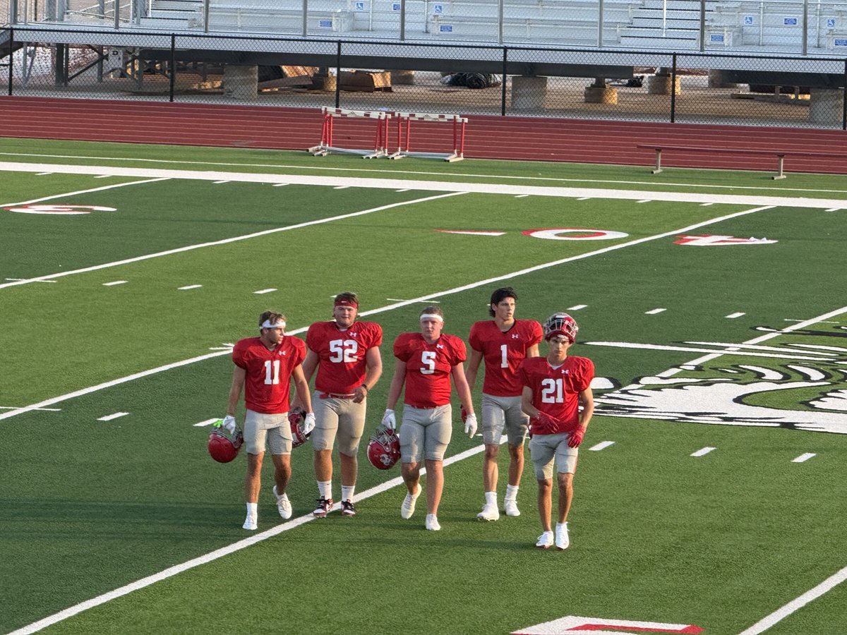 <a href="/HollidayEagles/">Holliday High School</a> Linebackers getting ready for the intersquad scrimmage this morning! <a href="/hestondavis/">Heston Davis</a> <a href="/Kyle__Atwood/">Kyle Atwood</a> <a href="/dctf/">Dave Campbell's — TexasFootball.com</a> <a href="/Matt_Stepp817/">Matt Stepp</a>