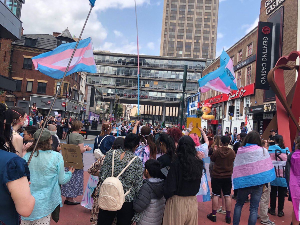 Happy trans+ Birmingham pride! It was the first pride I have attended that has got physically attacked.