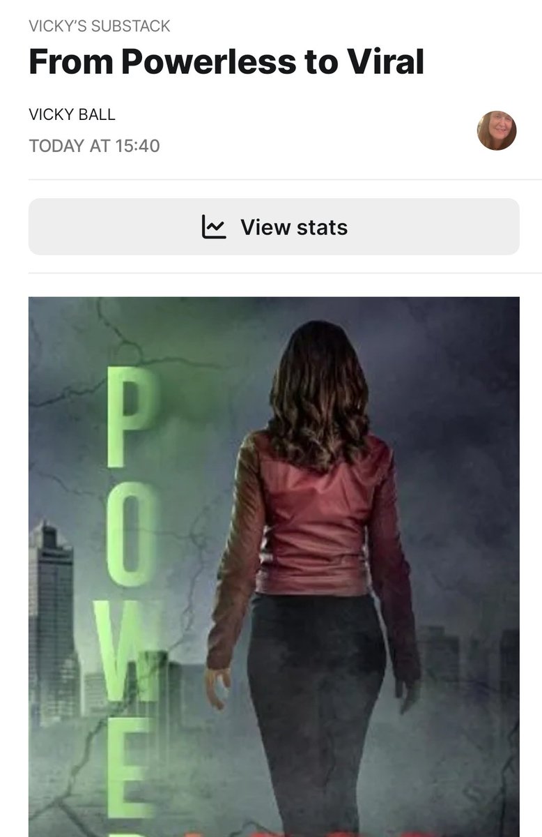 VickyBall3's tweet image. I've written a new substack talking about Powerless and the process behind it.
If you'd like to read it, you can check it out below 👇