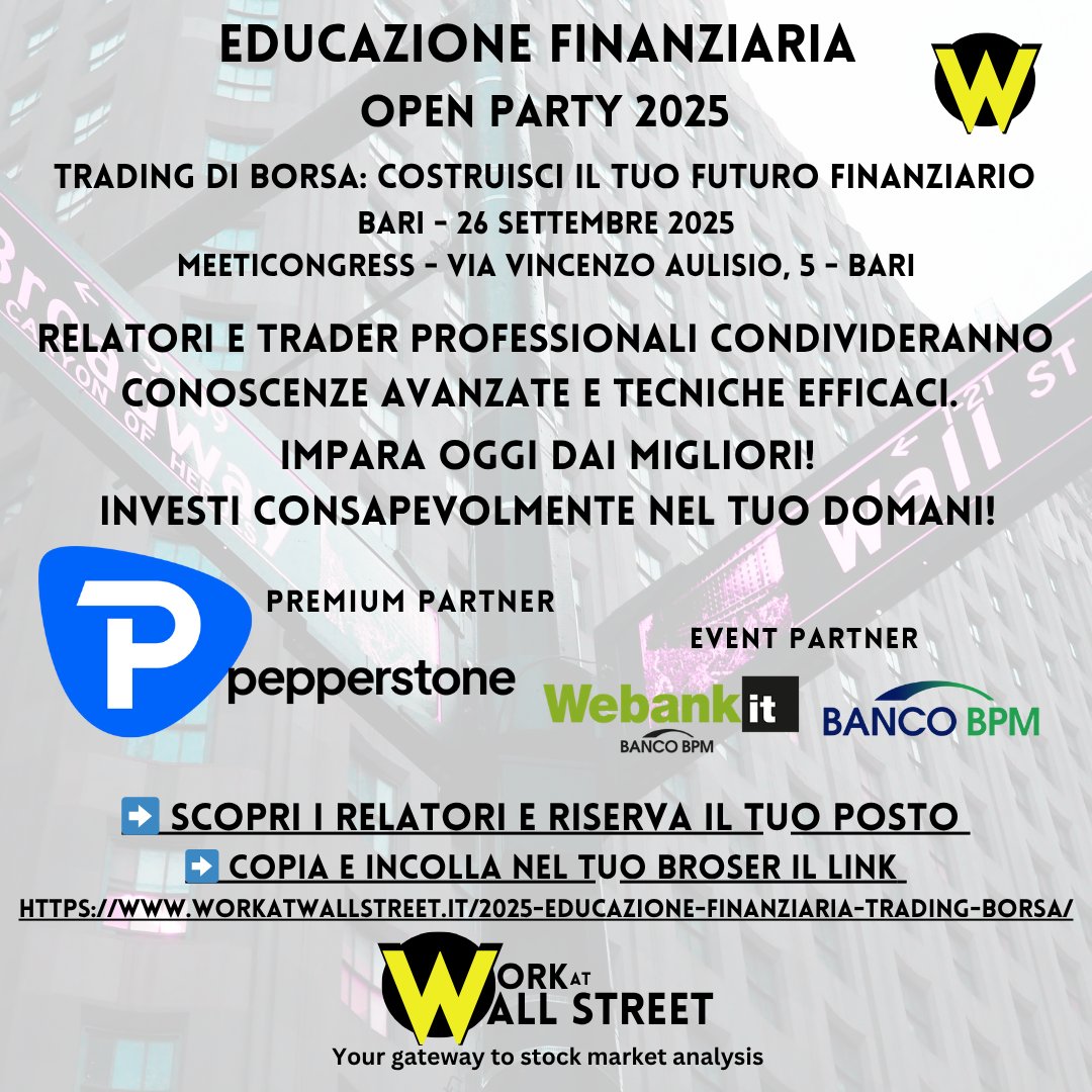 work_wallstreet's tweet photo. Edu-Fin 2025: Educazione Finanziaria E Trading Di Borsa
https://t.co/Iojes9gDir https://t.co/NB5PYAknvl