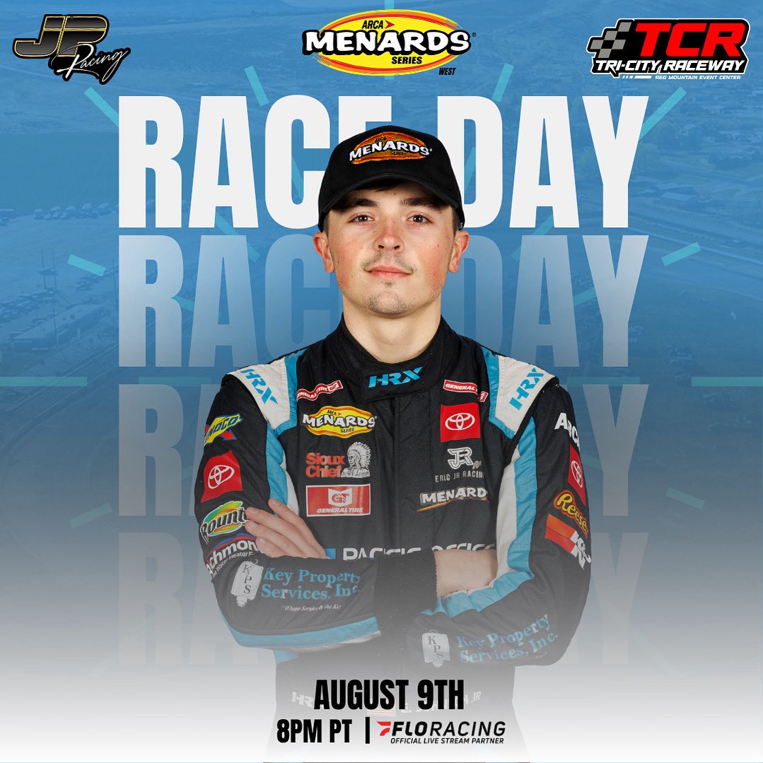 It’s Raceday! Round 7 of 12. Let’s do this. ⚔️ 

#The5in2025 

#NASCAR #ARCA #TriCities #EricJrRacing