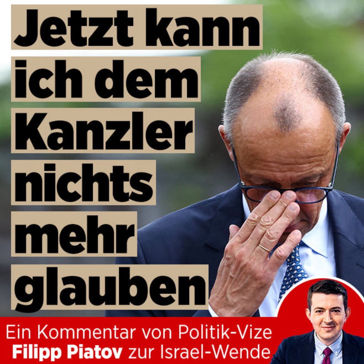 Am Freitag, nach der überraschenden Entscheidung von Friedrich Merz, die Waffenlieferungen an Israel einzustellen, habe ich mit mehreren Politikern der Union telefoniert. Aus CDU und CSU. Aus Parlament und Regierung. Sie alle fanden die Entscheidung inhaltlich falsch.

Aber was