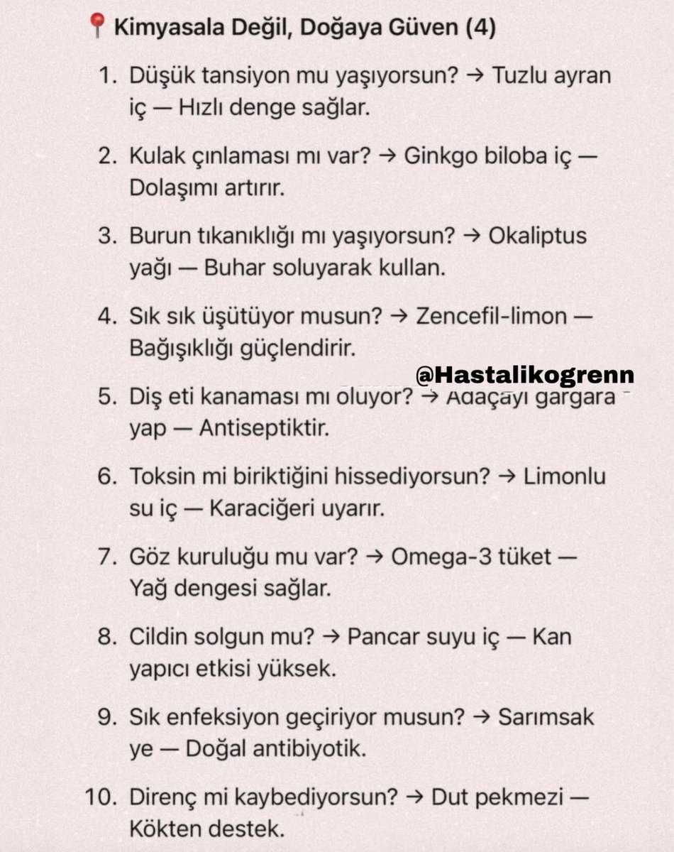 Hastalikogrenn's tweet image. 📍 Modern Tıbbın Duymanı İstemediği Doğal Gerçekler