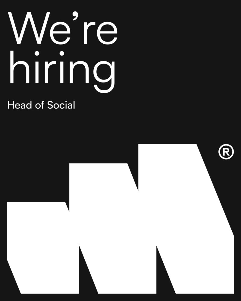 yuthconnect's tweet image. 📌We’re hiring!
Head of Social Media! At Make Agency, Social is the cultural engine driving brand growth for our clients. We’re looking for a visionary leader to take it to the next level.
If this sounds like you – or someone you know: lnkd.in/e_vnAXkz