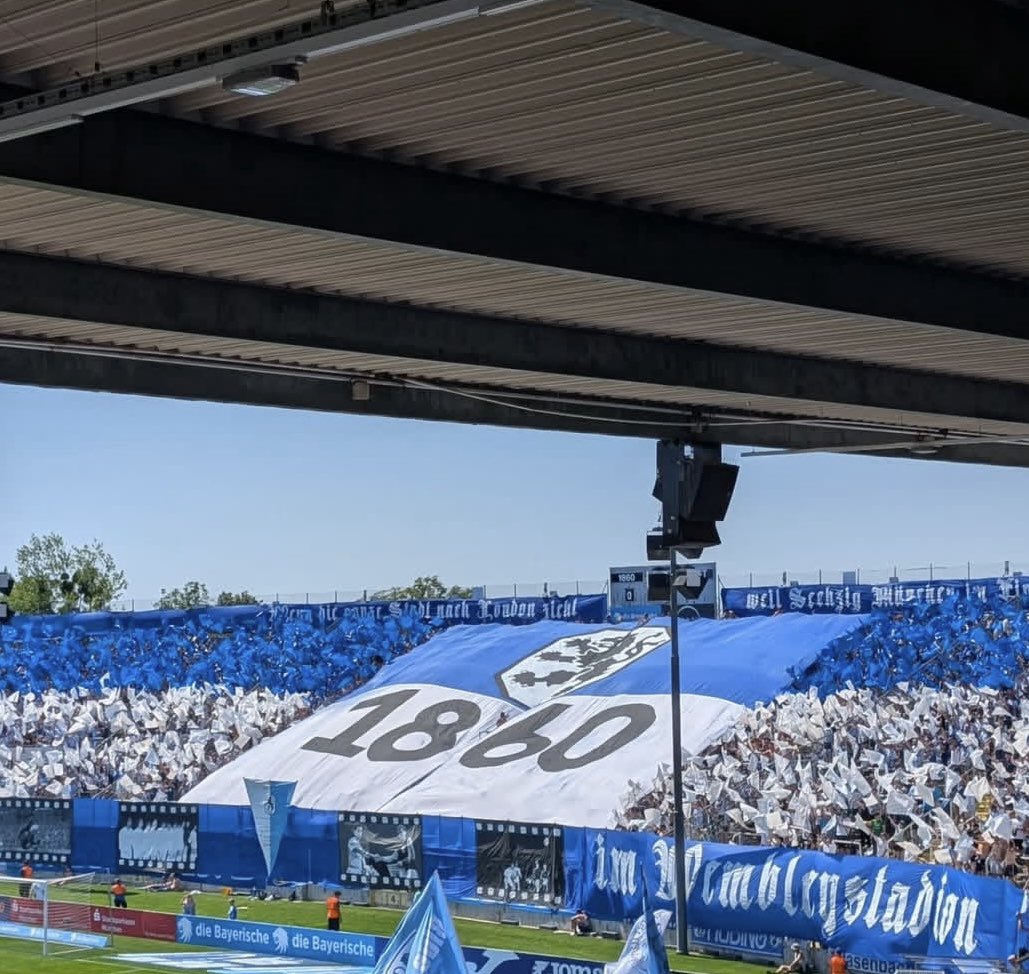 And of all days, 1860 was celebrating the ancient European final against #WHUFC West Ham today!