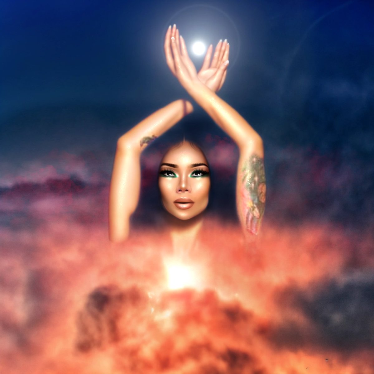 JhenevuAiko's tweet photo. Alive &amp; Well &amp; Calm &amp; Patient 
Cover Art By: Nats 
Made With: @IMVU 

Inspired by: @JheneAiko https://t.co/SMLxCUtTL2