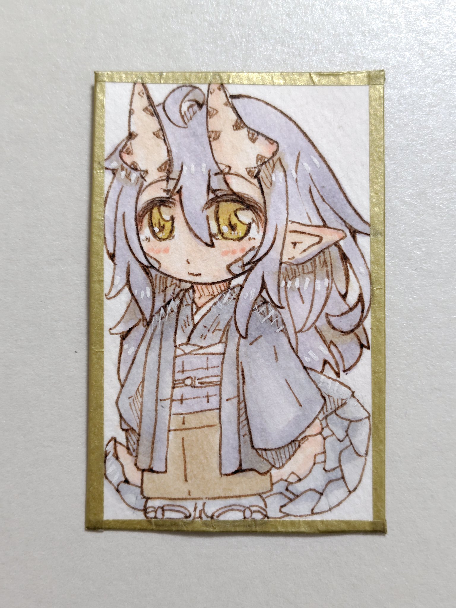 色紙肉筆绘画（兎）7枚 葉桜しいな on X: 