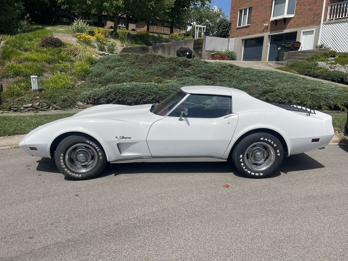 My new project. Restoring my mom’s 76 vette. One month before Sean and Darcy’s big day.