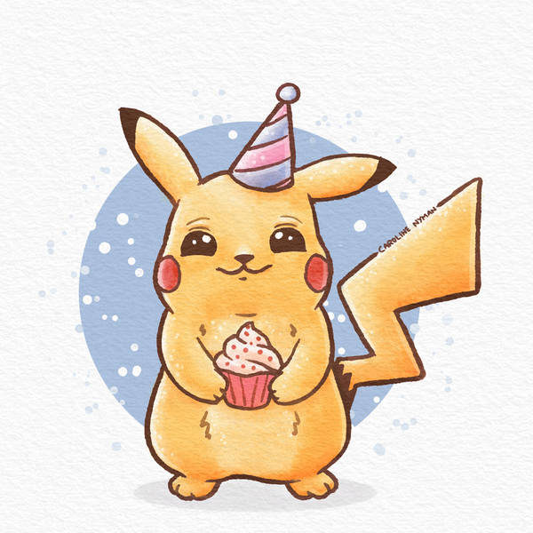 ピカチュウ 「Birthday Pikachu By Ploopie」|DeviantArtのイラスト