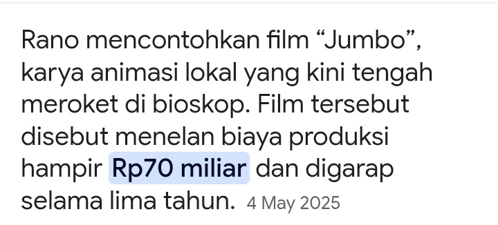 IOS_GrizlyWolf's tweet photo. 6,7 M Bikin Film Animasi Merah Putih One For All Dengan hasil sangat jelek dan juga karakter sangat darkweb 🤡🤡🤡👎👎👎👎👎

Sedangkan jumbo lebih bagus  lima tahun bisa selesai 70M intinya pemerintah bikin gak ada bagus semua jelek dan gelap https://t.co/GiJXBVclwV