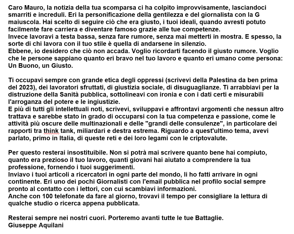 Gisella Ruccia ☮ (@gisellaruccia) on Twitter photo Voglio condividere queste bellissime parole di <a href="/GiuseppeAquil/">Giuseppe Aquilani</a>, che raccontano perfettamente chi era Mauro Del Corno. ❤ Voglio condividere queste bellissime parole di <a href="/GiuseppeAquil/">Giuseppe Aquilani</a>, che raccontano perfettamente chi era Mauro Del Corno. ❤