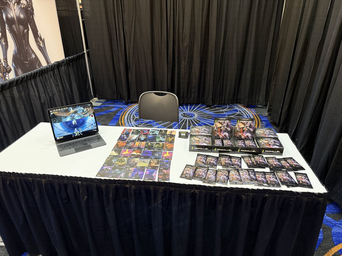 Set up at <a href="/RareEvo/">Rare Evo: A Blockchain Event</a> giving away some free physicals 😏

<a href="/ParallelTCG/">Parallel</a>