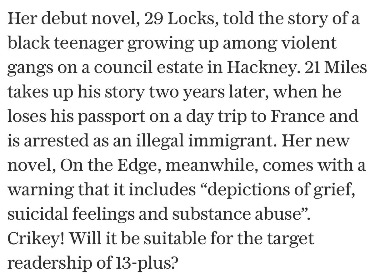 “Garrard is no Enid Blyton” I’m delighted with #OnTheEdge’s 5-star review by Emily Bearn in the Telegraph. 🤩