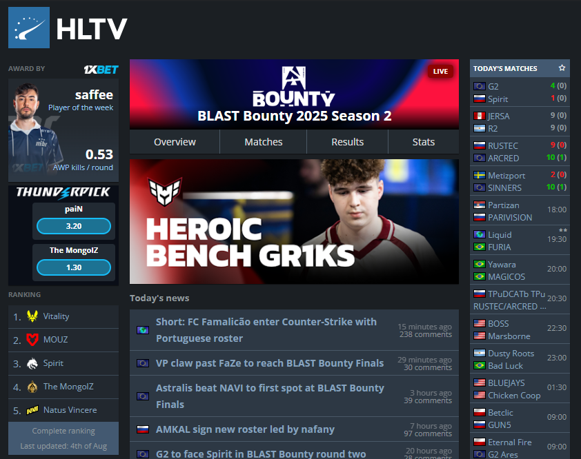 📺 Mãe, estou na frontpage da <a href="/HLTVorg/">HLTV.org</a>!