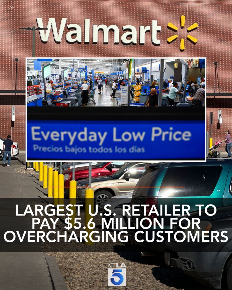 State officials announced Friday that Walmart, the nation’s largest retailer, will pay $5.6 million to settle a consumer protection lawsuit accusing the company of overcharging its customers. Details: ktla.com/news/local-new…