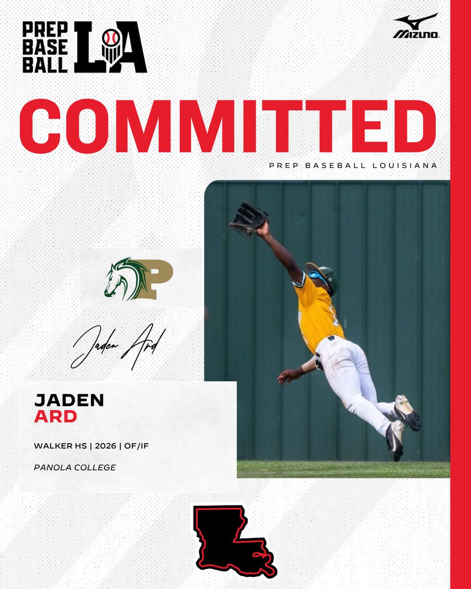 Prep Baseball Louisiana (@prepbaseballla) on Twitter photo Congratulations to 2026 Jaden Ard (Walker HS) on his commitment to Panola College. #BeSeen
<a href="/AlexArmandPBR/">Alex Armand</a>
π€ loom.ly/-vy6gMs Congratulations to 2026 Jaden Ard (Walker HS) on his commitment to Panola College. #BeSeen
<a href="/AlexArmandPBR/">Alex Armand</a>
π€ loom.ly/-vy6gMs