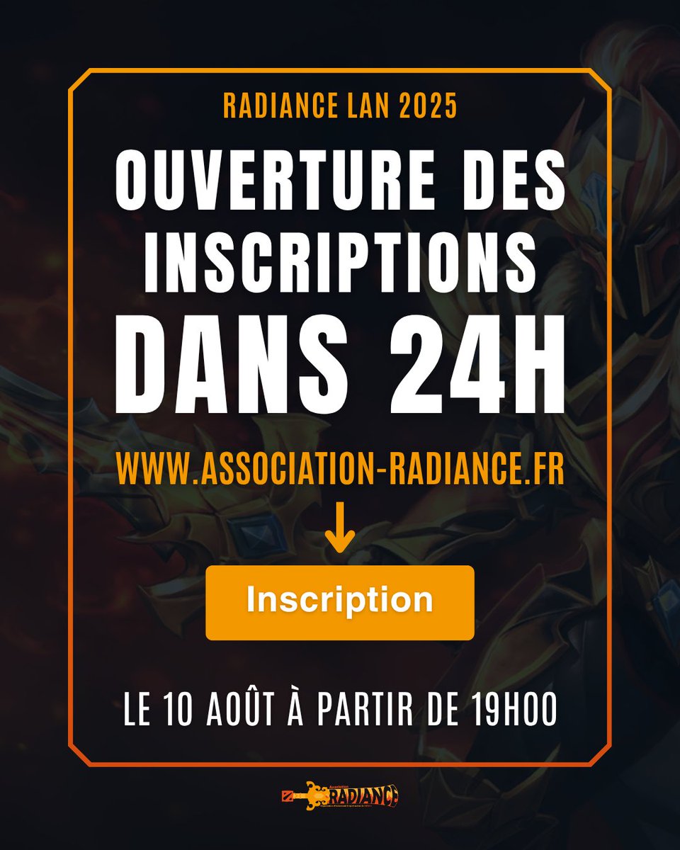 L'année dernière, vous aviez fait planter la page d'inscription en à peine 3 secondes. Cette année, on espère vous voir aussi bouillants ! RDV demain, dimanche 10 août, à 19h00 sur twitch.tv/froggedtv pour l'ouverture des inscriptions de la Radiance LAN 2025 !