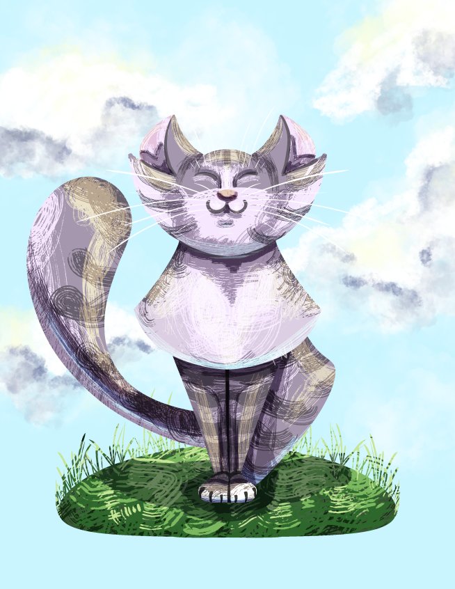 Trying out some new stuff in Procreate so TIME FOR KITTY