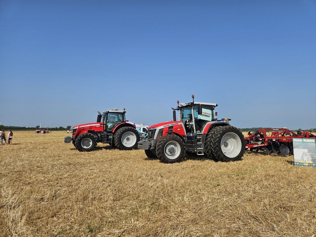 2025 Chatham Kent Plowing match is happening today, just south of Chatham. 
The Kubota M8-201 and a 7 furrow rollover plow are on site, showing the comparision of current equipment, to the plows used in the past.