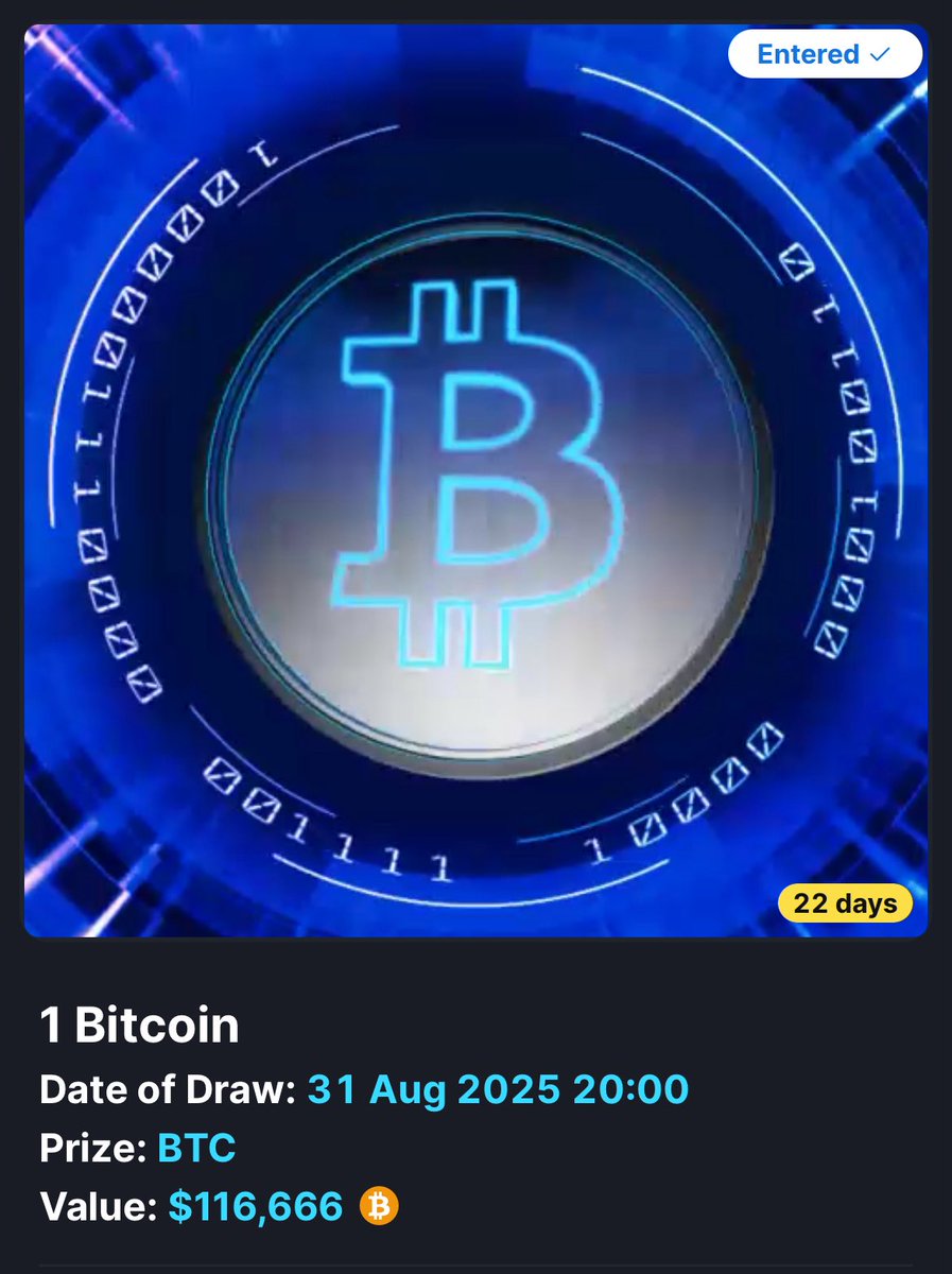 After these last few days of wins, I want to give ONE person the chance to try and win 1 BITCOIN 💰

<a href="/Meta_Winners/">MetaWin Digital</a> is giving away 1 BTC to one lucky winner on August 31st 🗓

To enter, you need to deposit $20 on Metawin to get your free ticket for the big lottery…

🎁 I’ll give