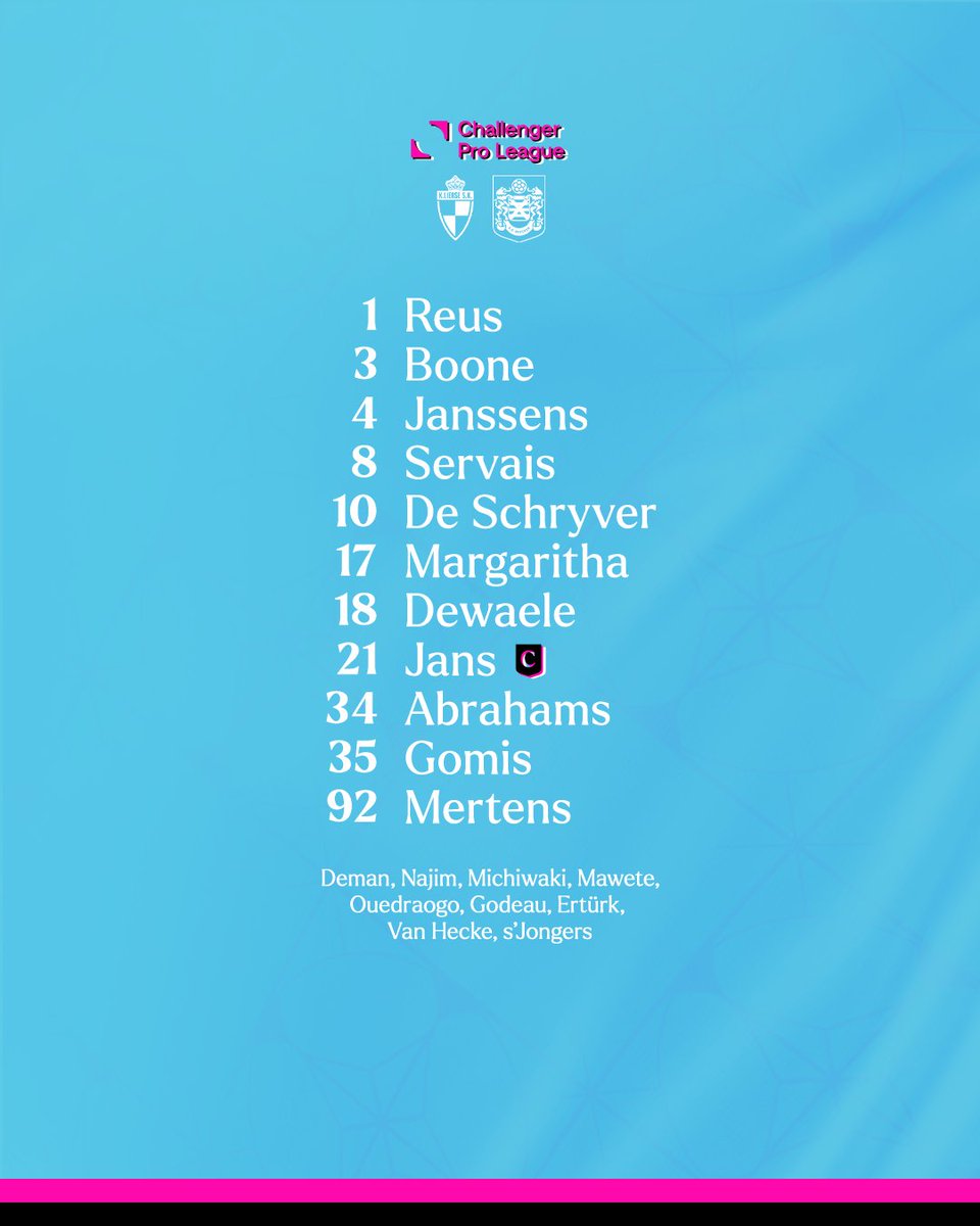SKBeveren's tweet photo. Deze XI Leeuwen staan straks aan de aftrap!
π‘π΅ #LIESKB https://t.co/siRYjL01su