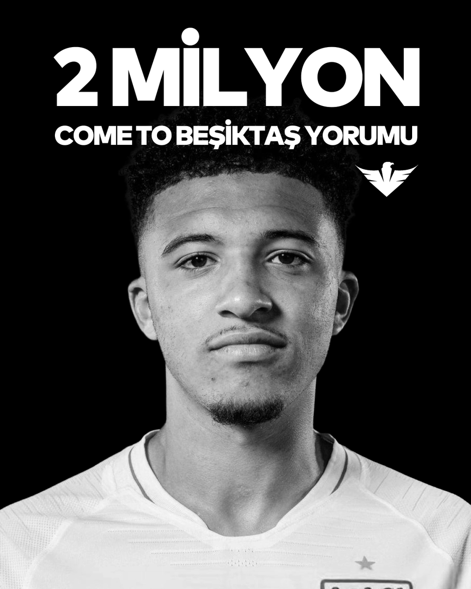 Beşiktaş taraftarı, Instagram'da Jadon Sancho'ya 2 milyon #ComeToBeşiktaş yorumu yaptı.