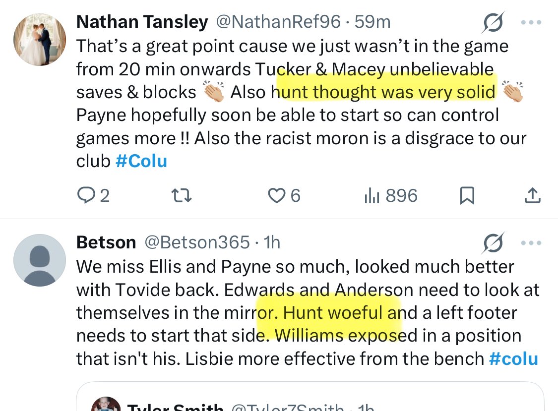 DBattson's tweet image. Why football is so great. Couldn’t watch the game so I can’t say who is right here but 2 completely contrasting opinions having presumably both watched (although my inclination is we need a left footer at LB) #colu
