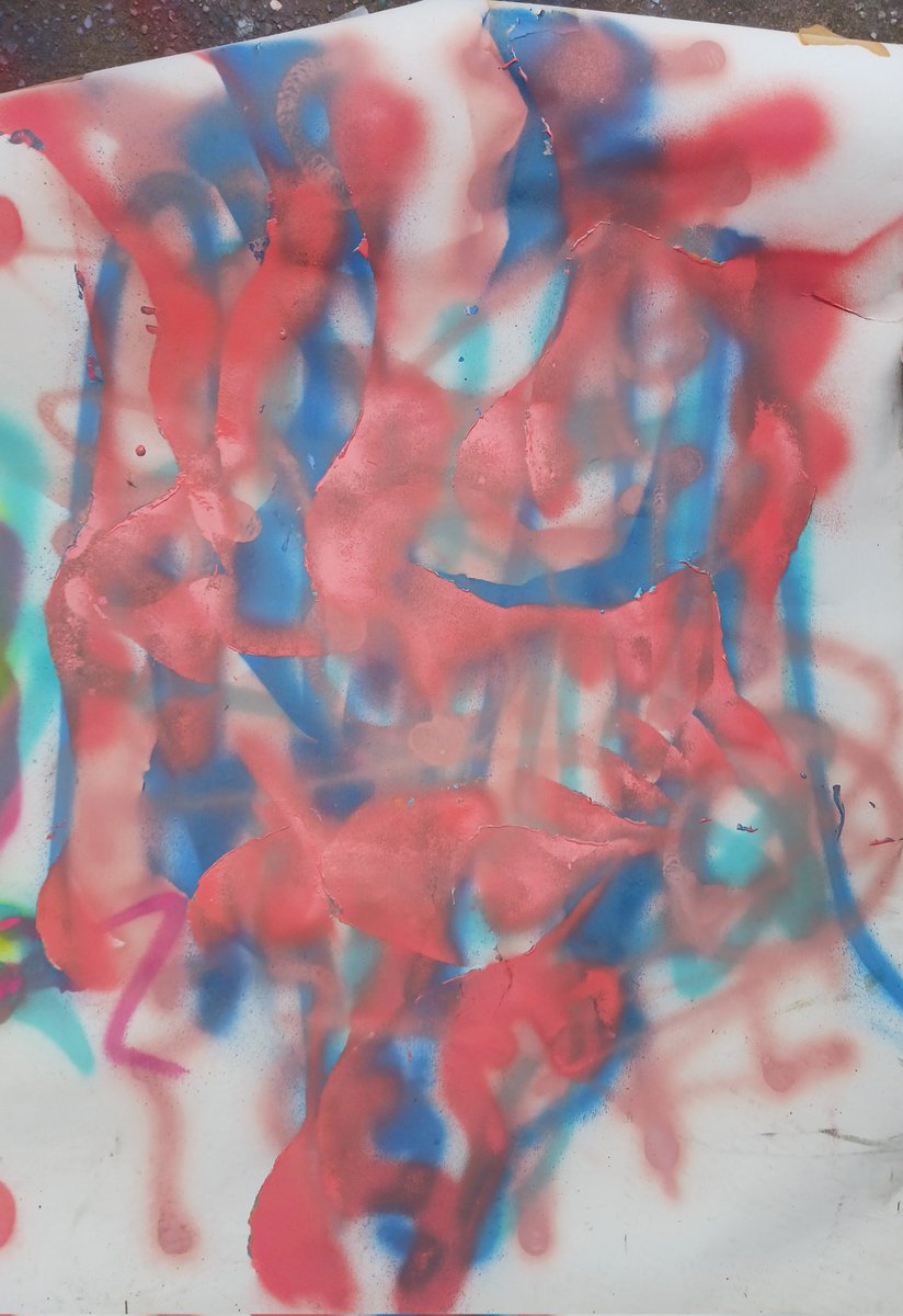 murtha_paul's tweet image. Fridays belated spraypaint by me titled dove shove #diggitteedesigns #njartìst #almonessonart #spraypaintart #spraypaintartist #abstractexpressionism #artist #abstractart #art #painting #fridayvibes