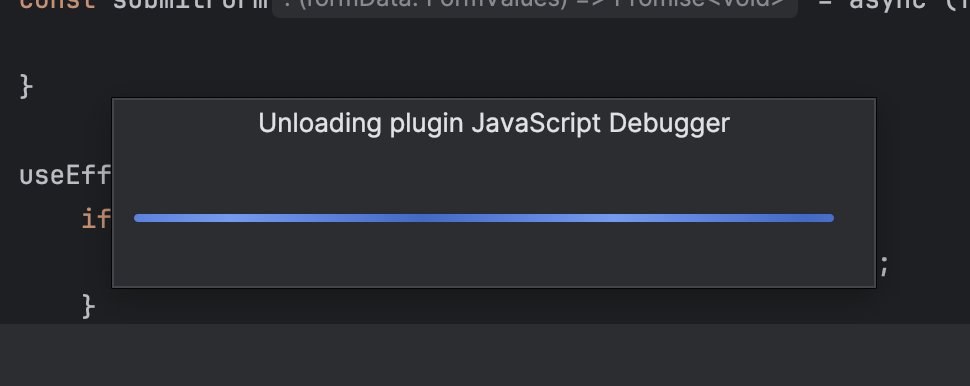 Chris Board (@chrisboard_) on Twitter photo Anyone else had this in <a href="/WebStormIDE/">WebStorm, a JetBrains IDE</a> 2025.2. Since installing there's 17 plugins to update, but after downloading its get stuck unloading javascript debugger Anyone else had this in <a href="/WebStormIDE/">WebStorm, a JetBrains IDE</a> 2025.2. Since installing there's 17 plugins to update, but after downloading its get stuck unloading javascript debugger