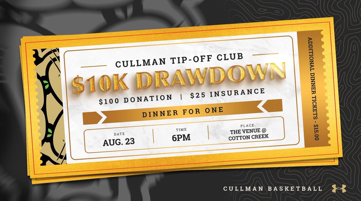 Still time to purchase Draw Down tickets to support Cullman Boy’s &amp; Girl’s Basketball! Contact any player or coach for your chance to win $10,000!