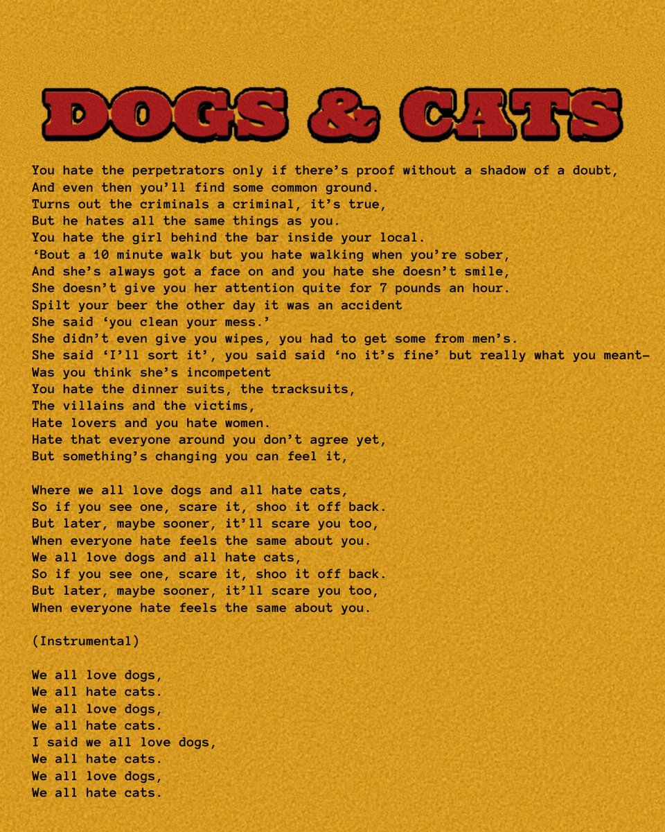 40 dogs and cigarettes lyrics & CATS' & a bit about them🐕‍🦺🐈‍⬛ I always write up something about the songs we release. Let me know if you want more for some other tracks 40 dogs and cigarettes lyrics