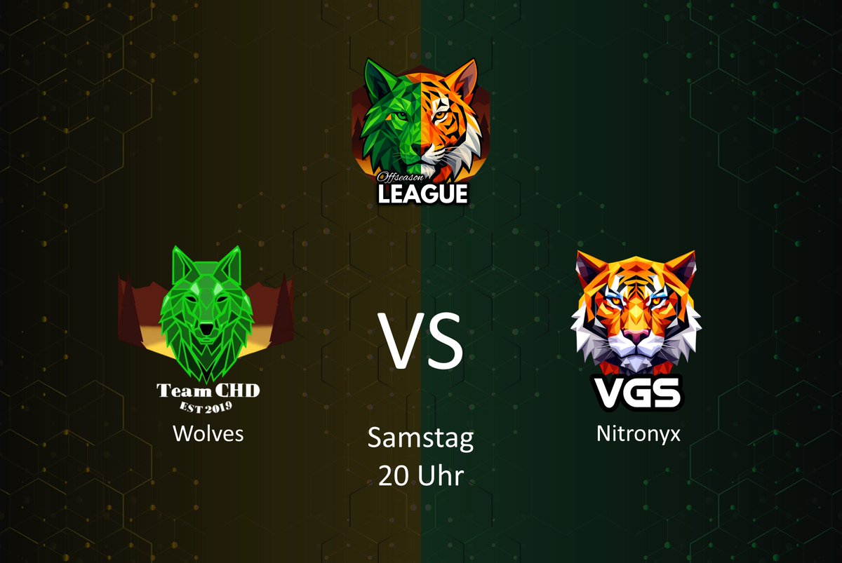 Nachher seht ihr bei uns direkt den nächsten Banger in der Offseason League mit dem ersten CHD vs VGS Matchup und 2 der rangmäßig knappsten Teams! Das wollt ihr nicht verpassen!

🕔 20:00 Uhr
🎥 twitch.tv/teamchd