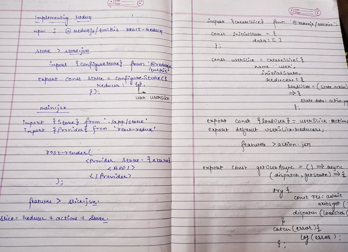 dev_Ashish1's tweet image. 🚀 Redux Toolkit + React Optimizations = LEVEL UP 🎯

✅ Redux Toolkit lectures
✅ Products project follow
✅ useMemo, useCallback, useRef
✅ Lazy Loading + Suspense
🎯 Next: Project from scratch, no tutorial crutch.
@sheryians_ @masterdhanesh_ #ReactJS #ReduxToolkit #WebDev