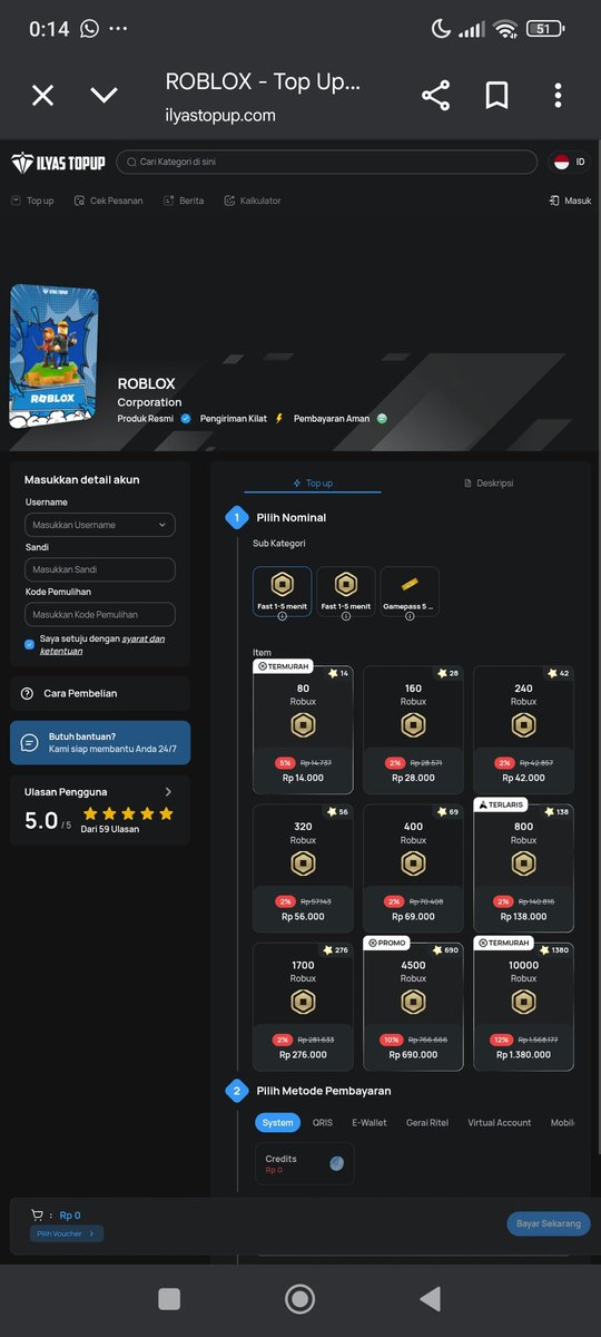 ilyaspanaya1's tweet image. Ready Top Up Roblox super murah banget, harga reseller bisa DM kesini atau langsung ke website ada layanan customer service 24/7 alias 24 jam

Website: ilyastopup.com
Instagram: ilyastopup

#topuproblox #topuprobloxmurah #topuprobloxaman #topuprobloxcepat