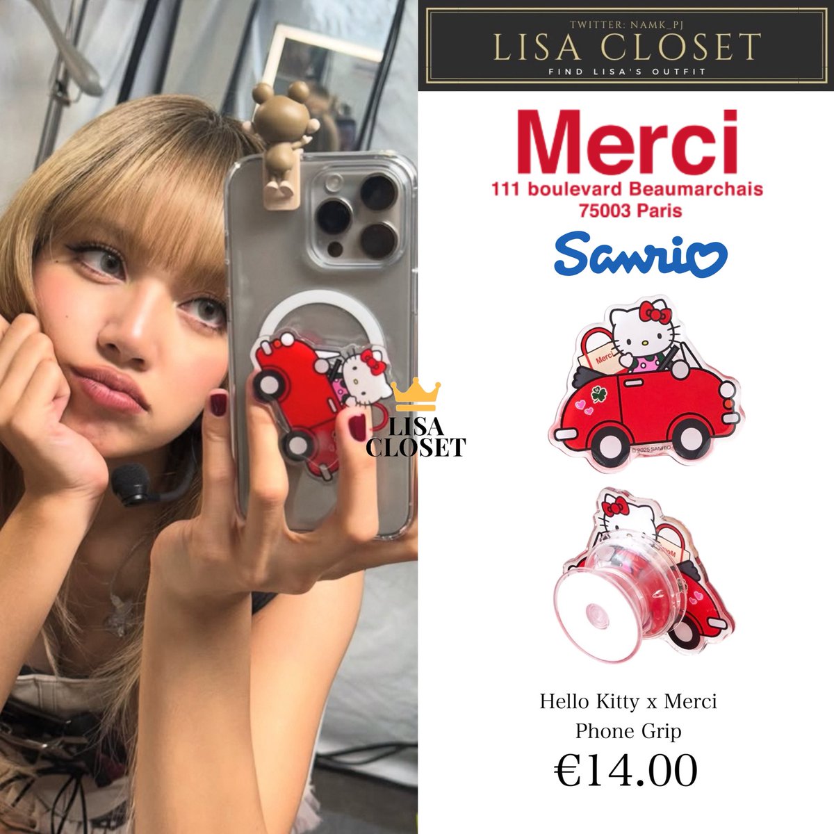 namk_pj's tweet image. [250809 IG: lalalalisa_m ] ❤️✨
Tops 2,900฿ ($90)
Skort 2,900฿ ($90)
Phone Dangler 1,899฿ ($46)
Phone Grip 550฿ ($16.30)
💸 Total 8,249฿ ($242.30)
@wearelloud
#LISA_CLOSET
#LISA #LALISA #WeAreLLOUD
#라리사 #리사