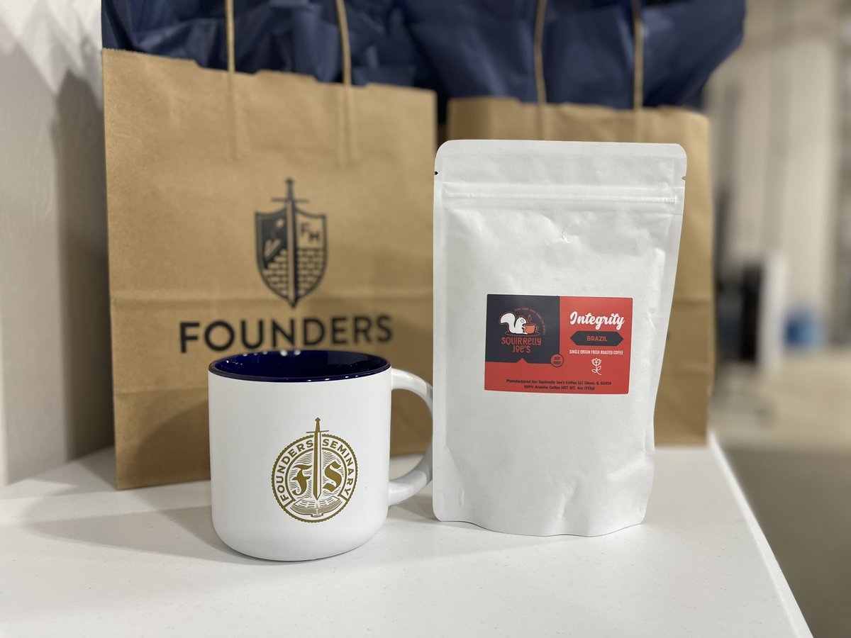 Founders Seminary (@founderssem) on Twitter photo We’re thankful to <a href="/squirrellyjoes/">Squirrelly Joe</a> for sponsoring the coffee in our students welcome bags for orientation today! We’re thankful to <a href="/squirrellyjoes/">Squirrelly Joe</a> for sponsoring the coffee in our students welcome bags for orientation today!