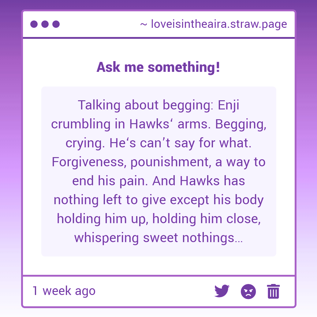 sorry I took so long to reply I wanted to cook smth
#askaira • #endhawks