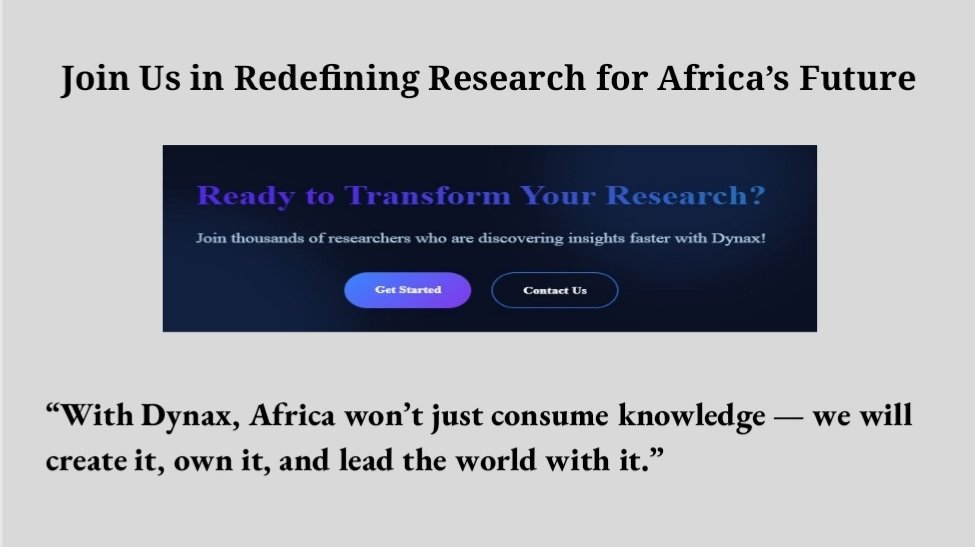 A.I Instaraj ππ (@ai_instaraj) on Twitter photo Research in Africa is about to get faster, smarter & verifiable β meet Dynax. π
#AIEduhackS2 | <a href="/hackerxafrica/">HackerX.Africa</a>
β‘ Search papers fast
π§ AI analysis
π¬ Chat with research agent
π Blockchain credentials
#BuildInPublic #AI #Blockchain #EdTech #Africa
Anticipate π₯π₯π‘ Research in Africa is about to get faster, smarter & verifiable β meet Dynax. π
#AIEduhackS2 | <a href="/hackerxafrica/">HackerX.Africa</a>
β‘ Search papers fast
π§ AI analysis
π¬ Chat with research agent
π Blockchain credentials
#BuildInPublic #AI #Blockchain #EdTech #Africa
Anticipate π₯π₯π‘