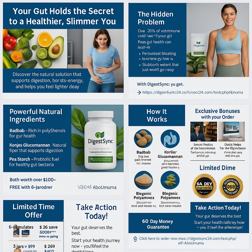 Muhamma92885828's tweet image. slideshare.net/slideshow/your…
#DigestSync #GutHealth #HealthyLiving #WeightLossJourney #BloatingRelief #NaturalSupplements #VagusNerveHealth #GutBrainConnection #HealthyGutHealthyYou #DigestiveWellness #SlimmerYou #NaturalHealing #MicrobiomeBalance #FeelYourBest #BloatFreeLife