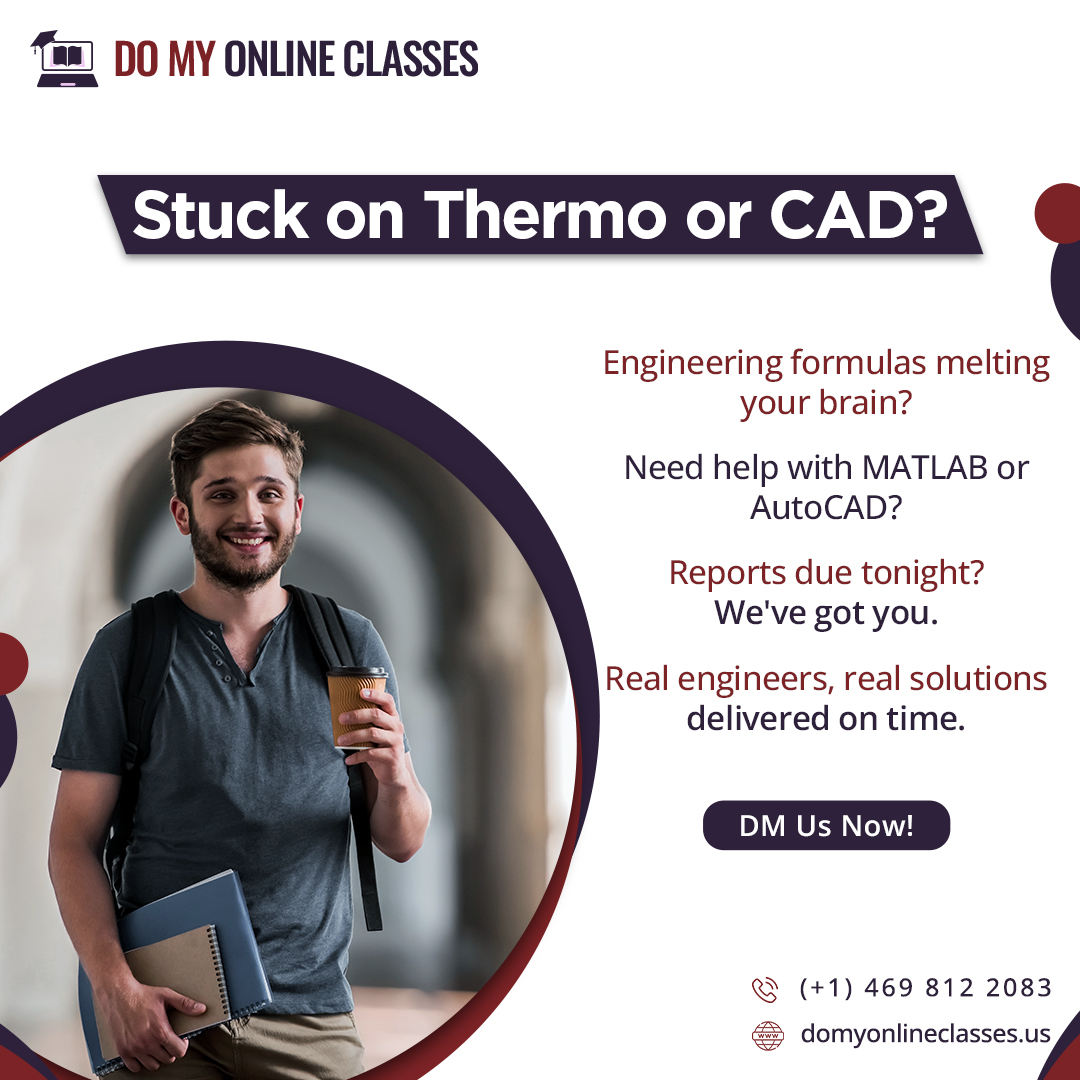 onlineclassesus's tweet image. Engineering formulas melting your brain?
We've got you. Get real solutions from real engineers for all your MATLAB and AutoCAD assignments, delivered on time.
DM Us Now!
#EngineeringHelp #EngineeringStudent #EngineeringAssignments