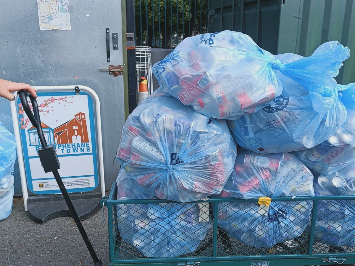 Back after our 2-week break &amp; straight to work! 💪
Litter picked ✅ 
Dog poop bins emptied 🐾🗑 (great to see them used!) ✅ 
Maze garden thriving 🌿✅ Bottles &amp; cans cashed in ♻️💰
#Ballyphehane #TidyTowns #LoveYourHane