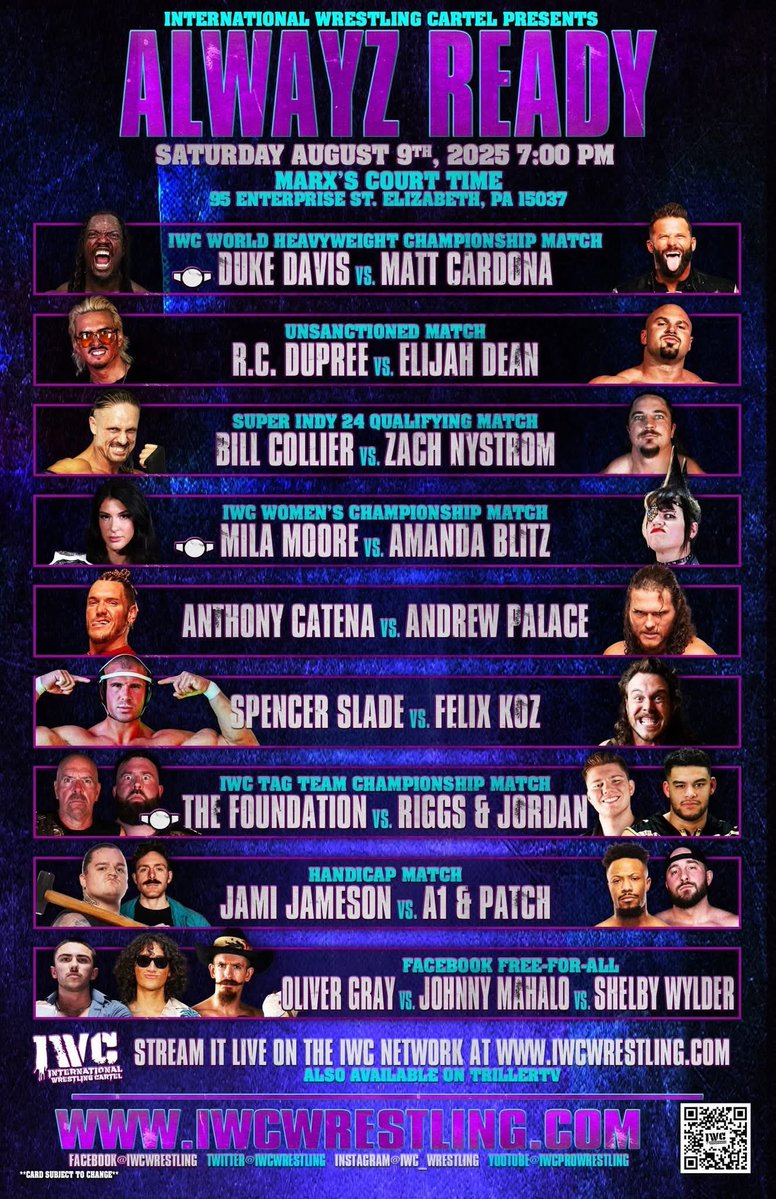 Dominic DeAngelo | 1TS (@dominicdeangelo) on Twitter photo Join us tonight as <a href="/TheMattCardona/">Matt Cardona</a> battles <a href="/DukeDavisTME/">DUKE!</a> for the - <a href="/IWCwrestling/">IWC Wrestling</a> Title. I'll be on the call with <a href="/NickLendl/">Nick Lendl 🎤</a> if you tune into <a href="/Triller_TV/">TrillerTV</a> (free seven-day trial!) I'm sure my honorable brother <a href="/MarcusPDeAngelo/">Marcus DeAngelo</a> will have something to say too since people fear him Join us tonight as <a href="/TheMattCardona/">Matt Cardona</a> battles <a href="/DukeDavisTME/">DUKE!</a> for the - <a href="/IWCwrestling/">IWC Wrestling</a> Title. I'll be on the call with <a href="/NickLendl/">Nick Lendl 🎤</a> if you tune into <a href="/Triller_TV/">TrillerTV</a> (free seven-day trial!) I'm sure my honorable brother <a href="/MarcusPDeAngelo/">Marcus DeAngelo</a> will have something to say too since people fear him
