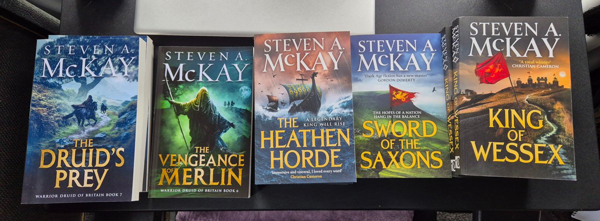 Steven A. McKay (The Druid's Prey coming soon!) (@sa_mckay) on Twitter photo My most recent novels. Have you read them all? Which was your favourite? And would anyone like to buy a signed copy of any of them? Let me know the answers to these pressing questions below!  😄
#historicalfiction #alfredthegreat #anglosaxon #amreading My most recent novels. Have you read them all? Which was your favourite? And would anyone like to buy a signed copy of any of them? Let me know the answers to these pressing questions below!  😄
#historicalfiction #alfredthegreat #anglosaxon #amreading