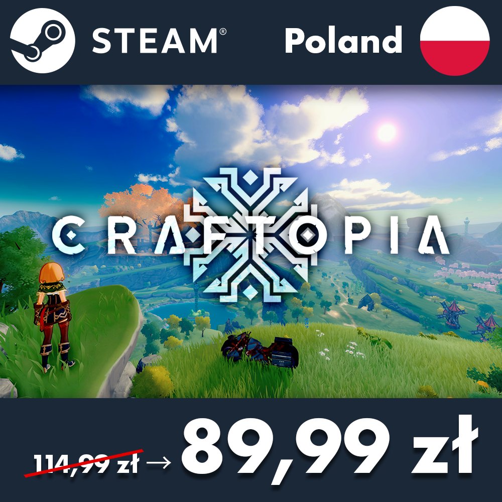 🇵🇱Polish Price Adjustment!📉
After much feedback from our fans and careful investigation, we have decided to lower the price of Craftopia in Poland!

Old price: 114,99 zł
New Price: 89,99 zł

Thank you for your valuable feedback and continued support!

🇵🇱Dostosowanie ceny w