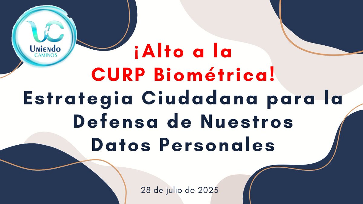 Ante el peligro de que tus datos vitales (y los de tus hijos) se vendan en cualquier plaza publica. Regístrate. Sólo tenemos agosto.
"No es obligatorio" pero... Te lo van a exigir para cualquier trámite.
#NoAlCurpBiometrico