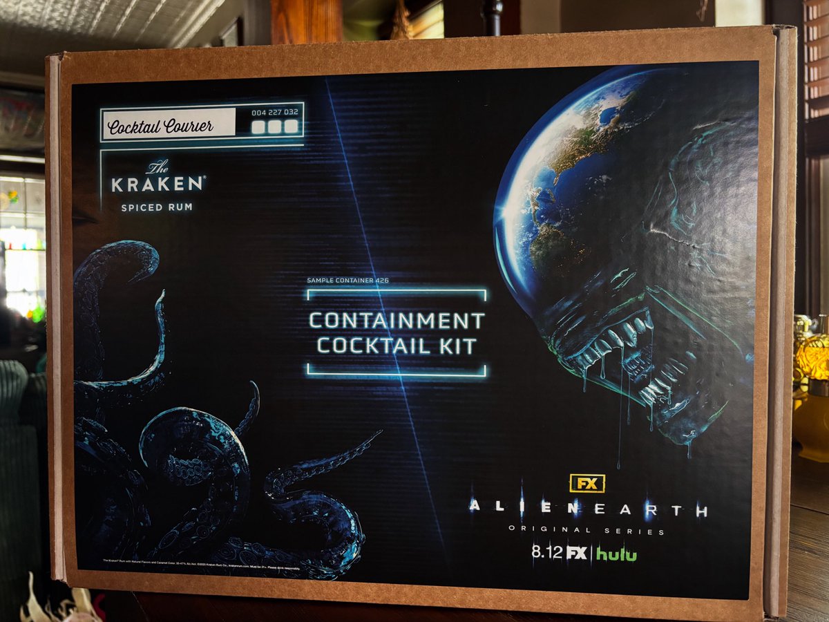 Movie Dumpster⢠(@moviedumpster) on Twitter photo #AlienEarth drops next week, and weāre gonna do an unboxing of this killer containment cocktail kit from #CocktailCourier & <a href="/KrakenRum/">The Kraken Rum</a>! Weāre psyched for this show and we love a good gimmick, so weāll be sipping on black goo and xenomorph blood while we kick it! Stay tuned! šš¼ #AlienEarth drops next week, and weāre gonna do an unboxing of this killer containment cocktail kit from #CocktailCourier & <a href="/KrakenRum/">The Kraken Rum</a>! Weāre psyched for this show and we love a good gimmick, so weāll be sipping on black goo and xenomorph blood while we kick it! Stay tuned! šš¼