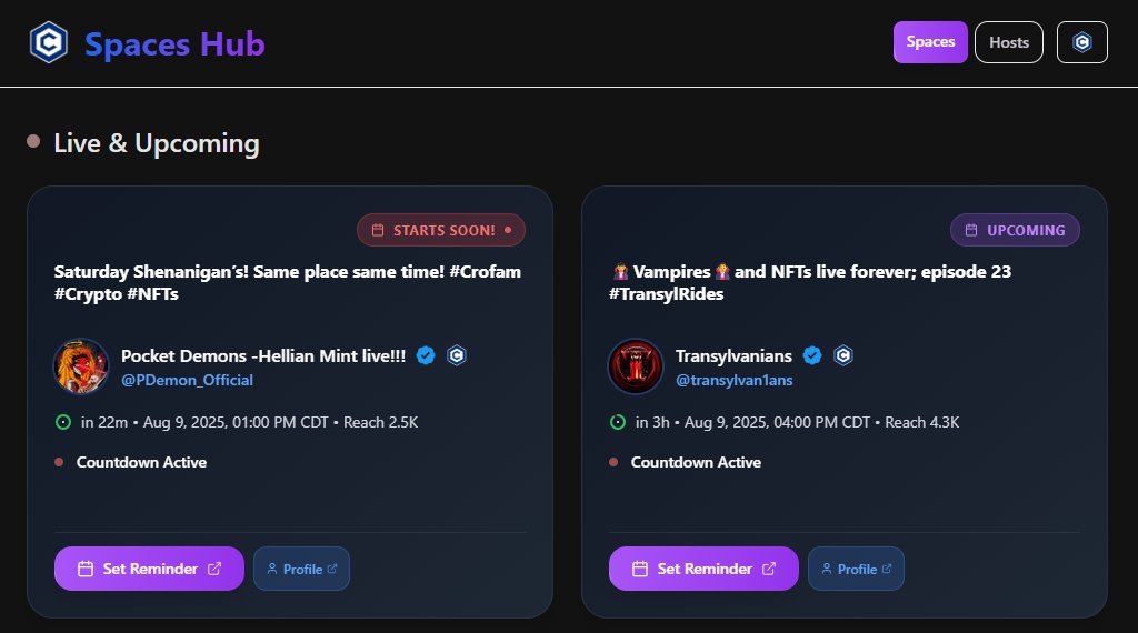 cryptojellomold's tweet image. Two OG @cronos_chain space hosts going live soon.  You know what to do 212.  

@PDemon_Official 
@transylvan1ans 

cro-spaces.netlify.app